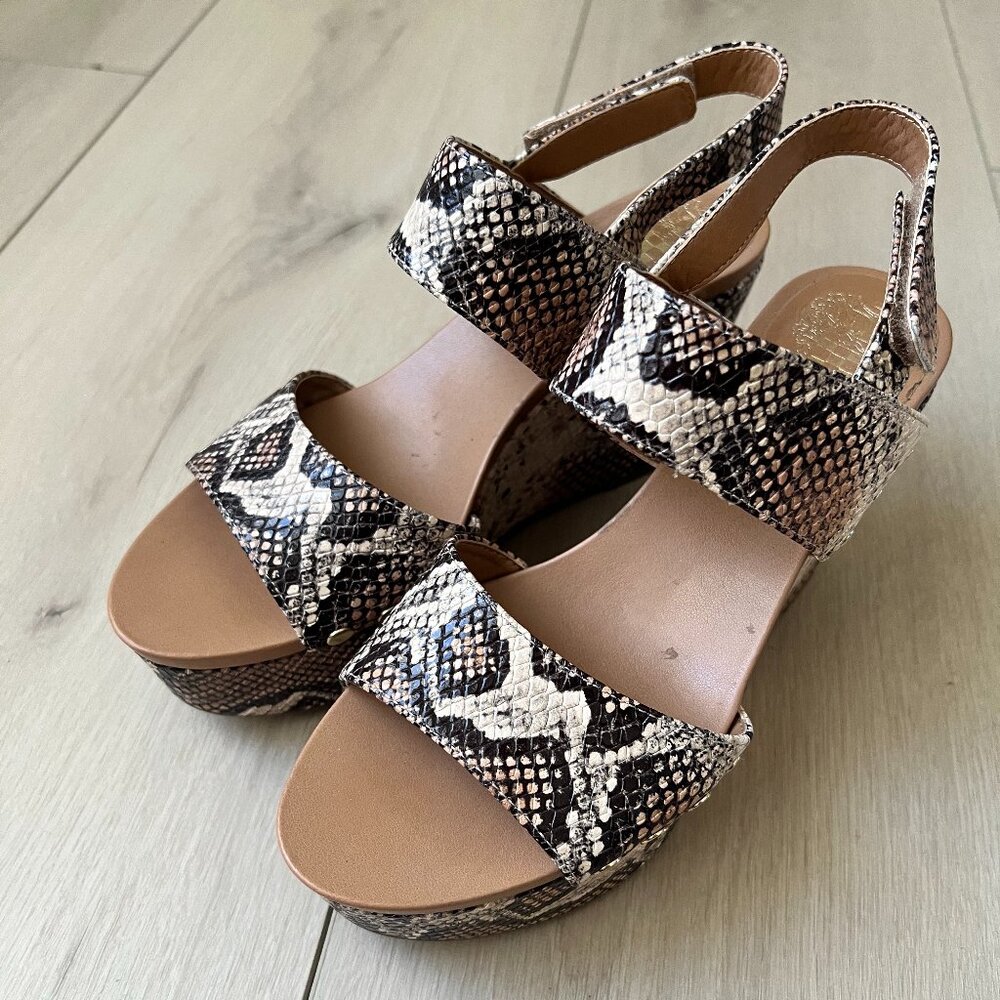 Vince Camuto Snake Python Wedge Velco Strap Women… - image 1